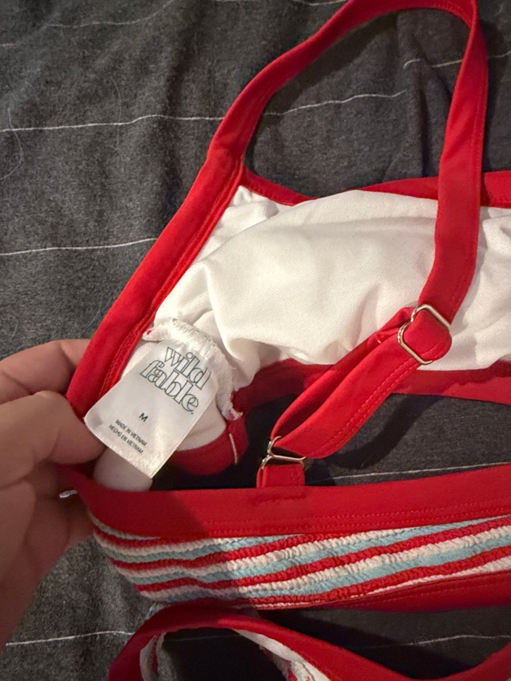 wild fable Red and White Striped Bikini Set - Picture 3 of 3